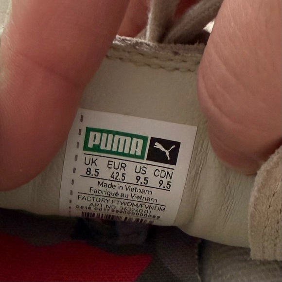 PUMA Suede Classic Sneakers Oatmeal Tan Cream Confetti Gum Sole Tennis Academia - Picture 5 of 7